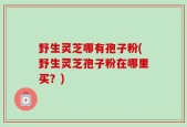 野生灵芝哪有孢子粉(野生灵芝孢子粉在哪里买？)