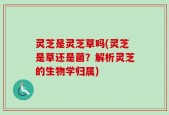 灵芝是灵芝草吗(灵芝是草还是菌？解析灵芝的生物学归属)