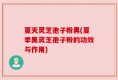 夏天灵芝孢子粉黑(夏季黑灵芝孢子粉的功效与作用)