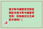 孢子粉与破壁灵芝粉区别区分孢子粉与破壁灵芝粉：你知道它们之间的不同吗？)