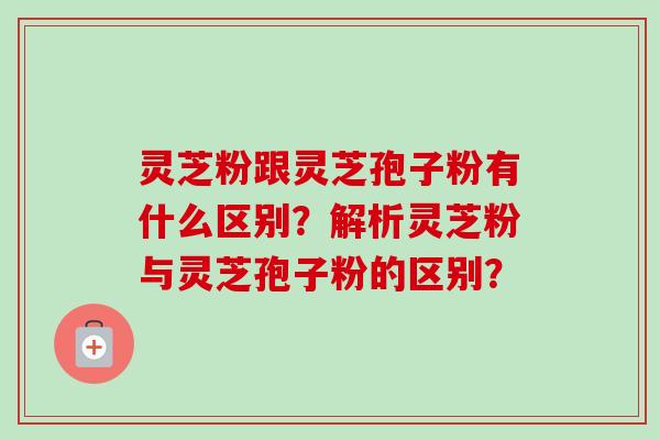 灵芝粉跟灵芝孢子粉有什么区别?解析灵芝粉与灵芝孢子粉的区别? 灵芝粉跟灵芝孢子粉有什么区别?解析灵芝粉与灵芝孢子粉的区别?