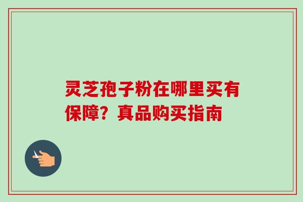 灵芝孢子粉在哪里买有保障？真品购买指南