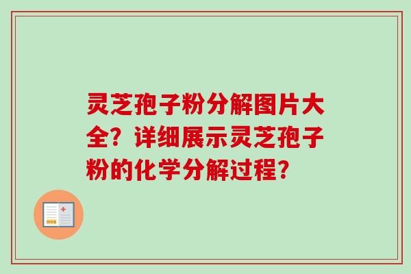 灵芝孢子粉分解图片大全？详细展示灵芝孢子粉的化学分解过程？