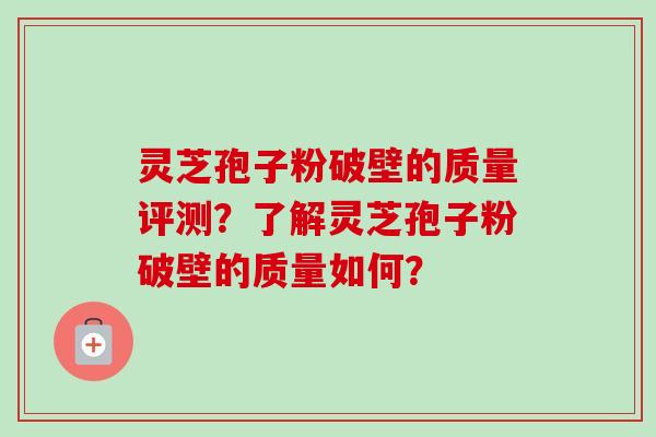 灵芝孢子粉破壁的质量评测?了解灵芝孢子粉破壁的质量如何? 灵芝孢子粉破壁的质量评测?了解灵芝孢子粉破壁的质量如何?