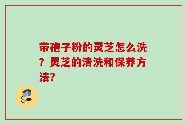 带孢子粉的灵芝怎么洗？灵芝的清洗和保养方法？