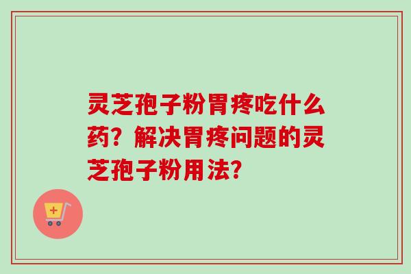 灵芝孢子粉胃疼吃什么药？解决胃疼问题的灵芝孢子粉用法？