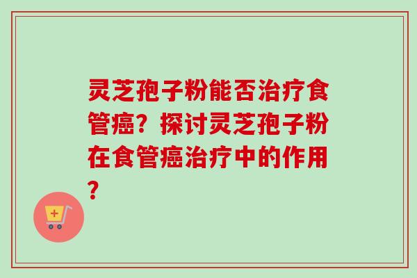 灵芝孢子粉能否食管？探讨灵芝孢子粉在食管中的作用？