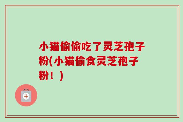 小猫偷偷吃了灵芝孢子粉(小猫偷食灵芝孢子粉!) 小猫偷偷吃了灵芝孢子粉(小猫偷食灵芝孢子粉!)