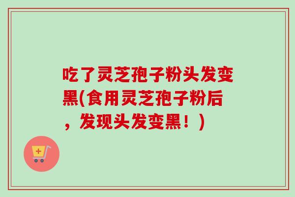 吃了灵芝孢子粉头发变黑(食用灵芝孢子粉后,发现头发变黑!) 吃了灵芝孢子粉头发变黑(食用灵芝孢子粉后,发现头发变黑!)
