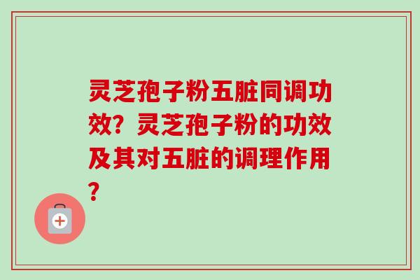 灵芝孢子粉五脏同调功效？灵芝孢子粉的功效及其对五脏的调理作用？