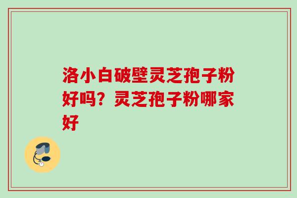 洛小白破壁灵芝孢子粉好吗?灵芝孢子粉哪家好 洛小白破壁灵芝孢子粉好吗?灵芝孢子粉哪家好