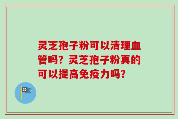 灵芝孢子粉可以清理吗？灵芝孢子粉真的可以提高免疫力吗？