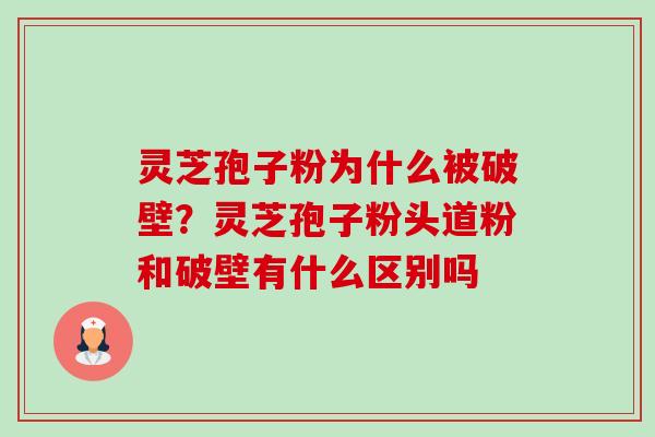 灵芝孢子粉为什么被破壁？灵芝孢子粉头道粉和破壁有什么区别吗