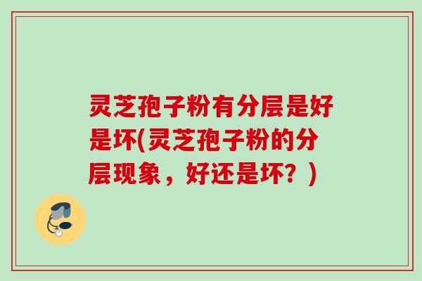 灵芝孢子粉有分层是好是坏(灵芝孢子粉的分层现象,好还是坏?) 灵芝孢子粉有分层是好是坏(灵芝孢子粉的分层现象,好还是坏?)
