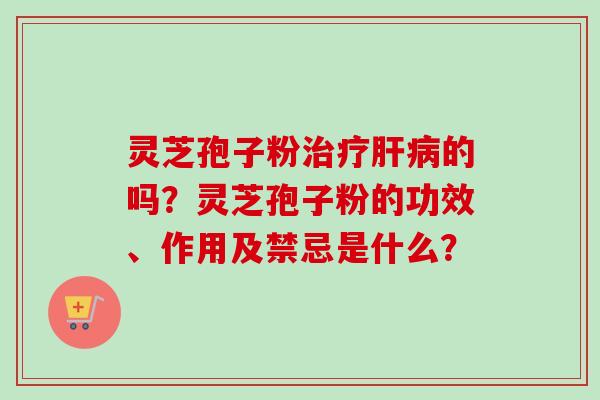 灵芝孢子粉的吗？灵芝孢子粉的功效、作用及禁忌是什么？