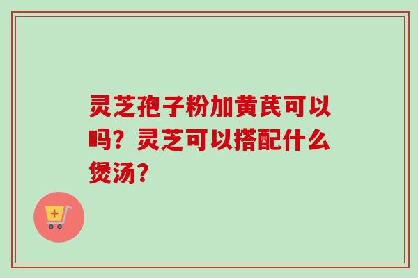 灵芝孢子粉加黄芪可以吗?灵芝可以搭配什么煲汤? 灵芝孢子粉加黄芪可以吗?灵芝可以搭配什么煲汤?