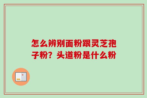 怎么辨别面粉跟灵芝孢子粉?头道粉是什么粉 怎么辨别面粉跟灵芝孢子粉?头道粉是什么粉