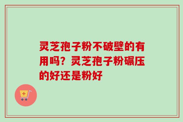 灵芝孢子粉不破壁的有用吗？灵芝孢子粉碾压的好还是粉好