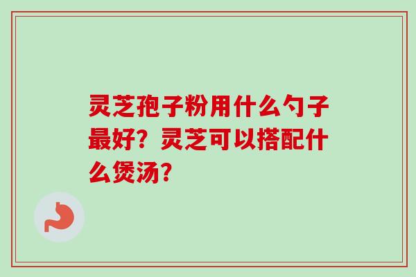 灵芝孢子粉用什么勺子好？灵芝可以搭配什么煲汤？