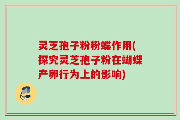 灵芝孢子粉粉蝶作用(探究灵芝孢子粉在蝴蝶产卵行为上的影响) 灵芝孢子粉粉蝶作用(探究灵芝孢子粉在蝴蝶产卵行为上的影响)