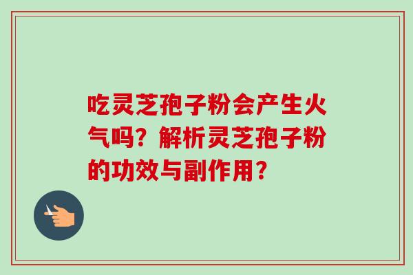 吃灵芝孢子粉会产生火气吗?解析灵芝孢子粉的功效与副作用? 吃灵芝孢子粉会产生火气吗?解析灵芝孢子粉的功效与副作用?
