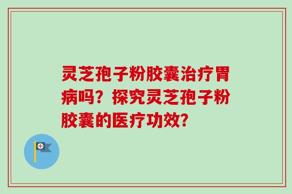 灵芝孢子粉胶囊胃吗?探究灵芝孢子粉胶囊的医疗功效? 灵芝孢子粉胶囊胃吗?探究灵芝孢子粉胶囊的医疗功效?
