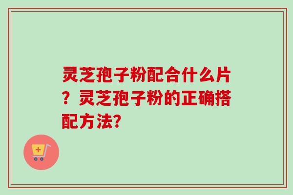 灵芝孢子粉配合什么片？灵芝孢子粉的正确搭配方法？