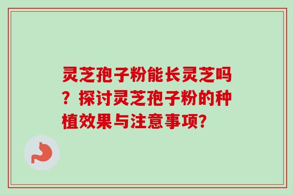 灵芝孢子粉能长灵芝吗?探讨灵芝孢子粉的种植效果与注意事项? 灵芝孢子粉能长灵芝吗?探讨灵芝孢子粉的种植效果与注意事项?