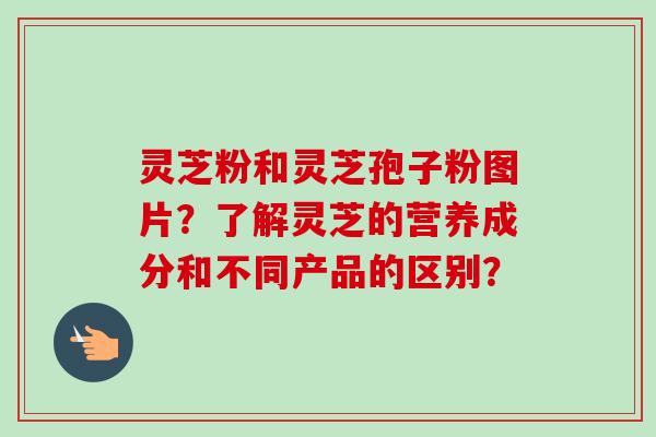 灵芝粉和灵芝孢子粉图片?了解灵芝的营养成分和不同产品的区别? 灵芝粉和灵芝孢子粉图片?了解灵芝的营养成分和不同产品的区别?