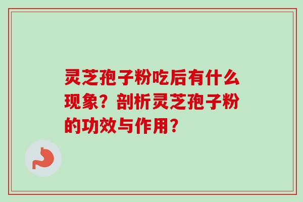 灵芝孢子粉吃后有什么现象?剖析灵芝孢子粉的功效与作用? 灵芝孢子粉吃后有什么现象?剖析灵芝孢子粉的功效与作用?