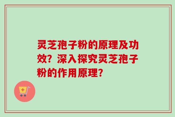 灵芝孢子粉的原理及功效?深入探究灵芝孢子粉的作用原理? 灵芝孢子粉的原理及功效?深入探究灵芝孢子粉的作用原理?