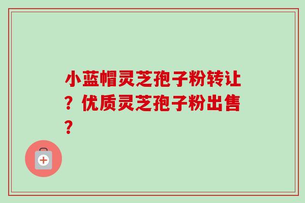 小蓝帽灵芝孢子粉转让？优质灵芝孢子粉出售？