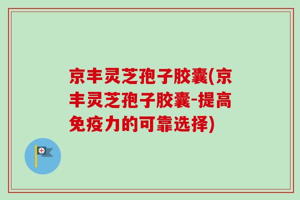京丰灵芝孢子胶囊(京丰灵芝孢子胶囊-提高免疫力的可靠选择) 京丰灵芝孢子胶囊(京丰灵芝孢子胶囊-提高免疫力的可靠选择)