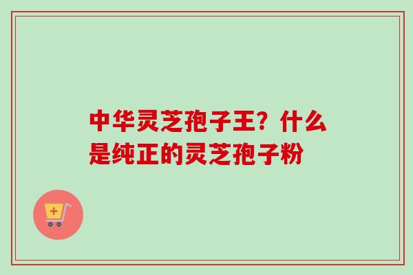 中华灵芝孢子王？什么是纯正的灵芝孢子粉