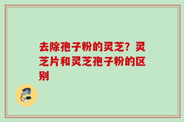 去除孢子粉的灵芝？灵芝片和灵芝孢子粉的区别
