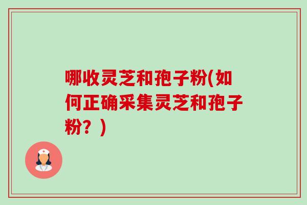 哪收灵芝和孢子粉(如何正确采集灵芝和孢子粉?) 哪收灵芝和孢子粉(如何正确采集灵芝和孢子粉?)