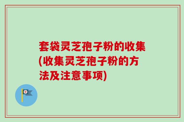套袋灵芝孢子粉的收集(收集灵芝孢子粉的方法及注意事项) 套袋灵芝孢子粉的收集(收集灵芝孢子粉的方法及注意事项)