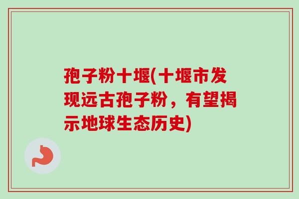 孢子粉十堰(十堰市发现远古孢子粉,有望揭示地球生态历史) 孢子粉十堰(十堰市发现远古孢子粉,有望揭示地球生态历史)