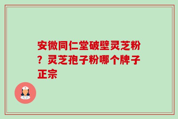安微同仁堂破壁灵芝粉？灵芝孢子粉哪个牌子正宗