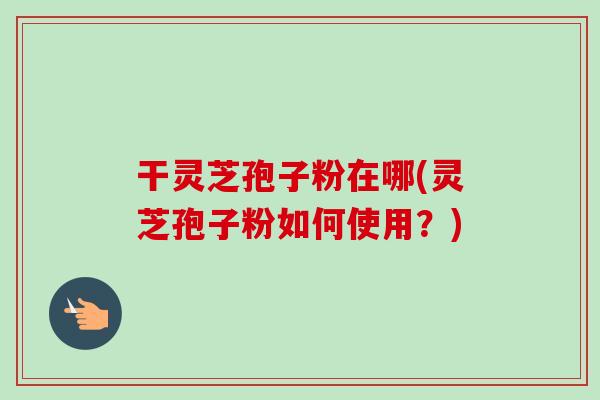 干灵芝孢子粉在哪(灵芝孢子粉如何使用？)