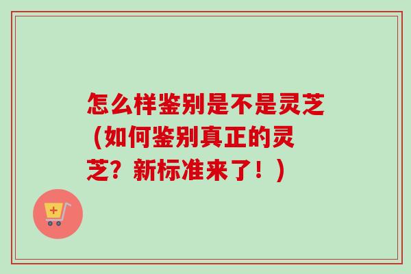 怎么样鉴别是不是灵芝 (如何鉴别真正的灵芝？新标准来了！)