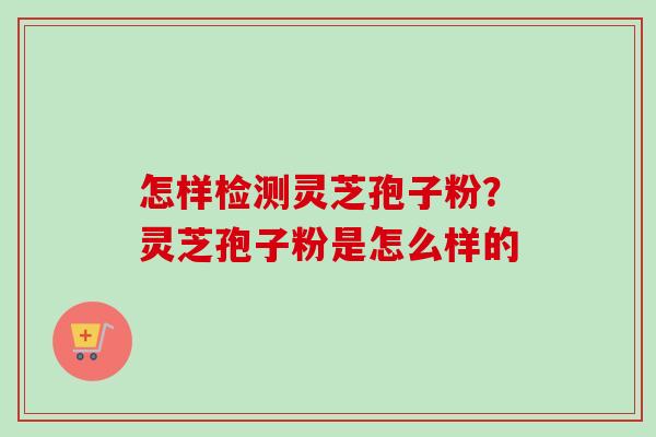 怎样检测灵芝孢子粉？灵芝孢子粉是怎么样的
