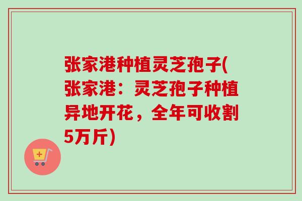 张家港种植灵芝孢子(张家港:灵芝孢子种植异地开花,全年可收割5万斤) 张家港种植灵芝孢子(张家港:灵芝孢子种植异地开花,全年可收割5万斤)