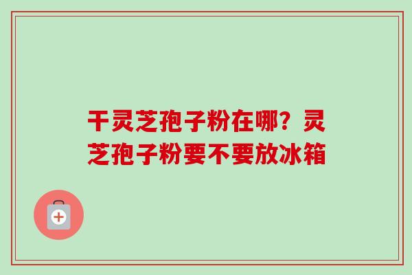 干灵芝孢子粉在哪？灵芝孢子粉要不要放冰箱