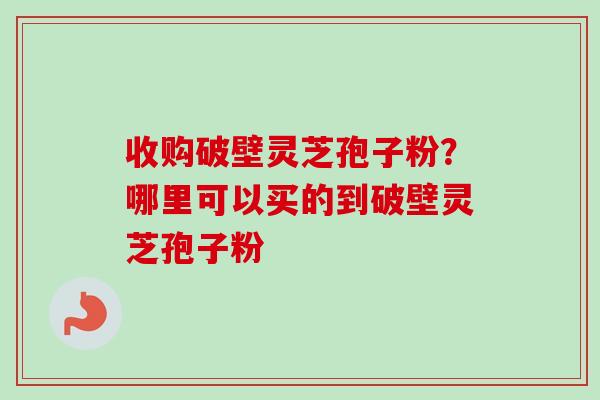 收购破壁灵芝孢子粉?哪里可以买的到破壁灵芝孢子粉 收购破壁灵芝孢子粉?哪里可以买的到破壁灵芝孢子粉