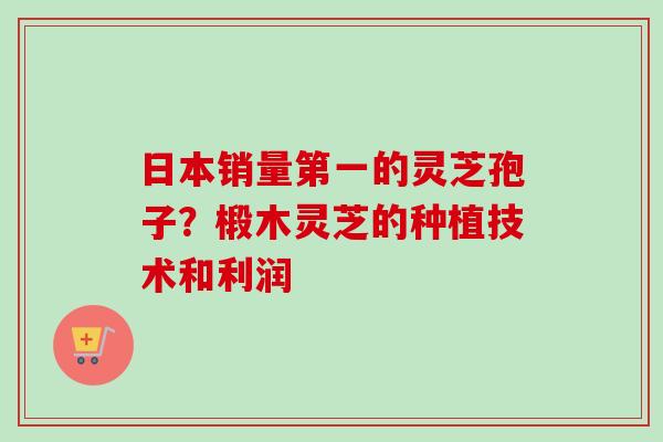 日本销量第一的灵芝孢子?椴木灵芝的种植技术和利润 日本销量第一的灵芝孢子?椴木灵芝的种植技术和利润