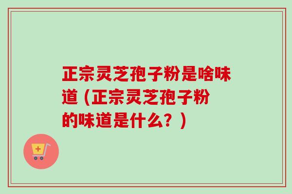 正宗灵芝孢子粉是啥味道 (正宗灵芝孢子粉的味道是什么?) 正宗灵芝孢子粉是啥味道 (正宗灵芝孢子粉的味道是什么?)