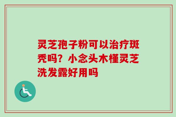 灵芝孢子粉可以斑秃吗?小念头木槿灵芝洗发露好用吗 灵芝孢子粉可以斑秃吗?小念头木槿灵芝洗发露好用吗
