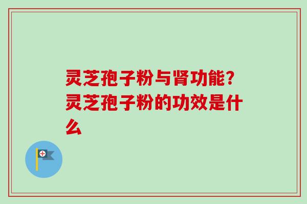 灵芝孢子粉与功能？灵芝孢子粉的功效是什么