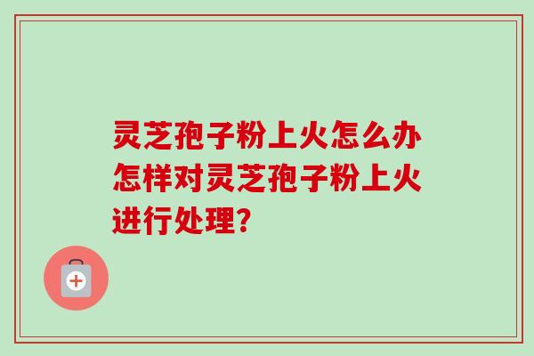 灵芝孢子粉上火怎么办怎样对灵芝孢子粉上火进行处理? 灵芝孢子粉上火怎么办怎样对灵芝孢子粉上火进行处理?